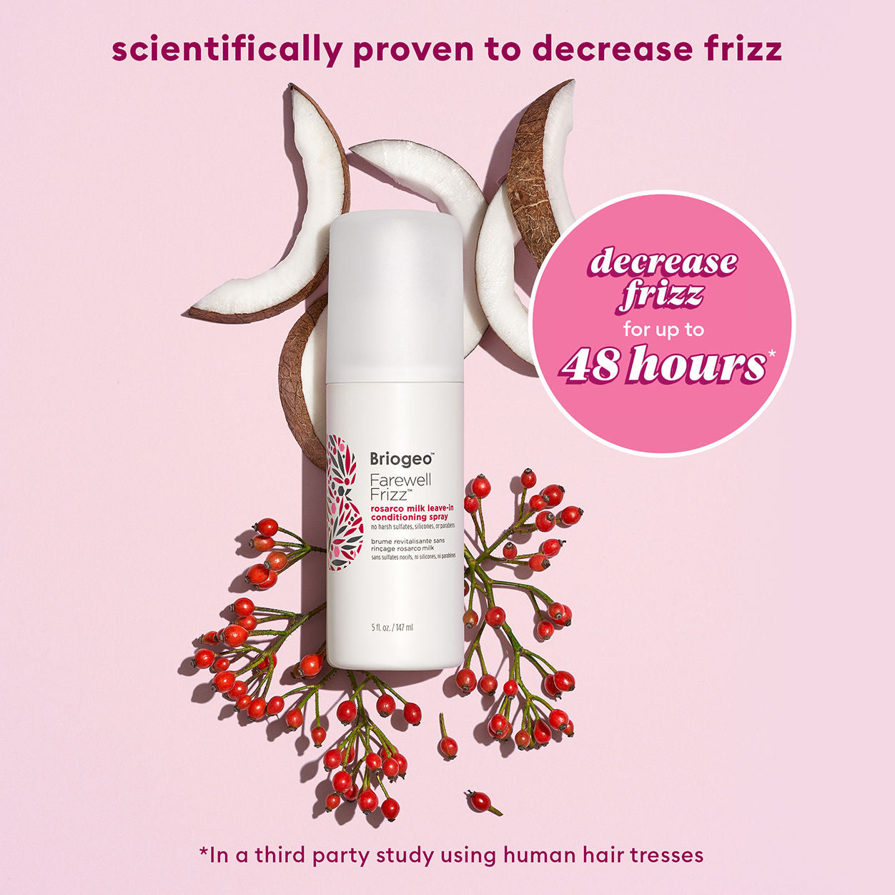 Rosarco Milk Leave-In Conditioner for Frizz-Free Hair - Hydrating & Smoothing Hair Treatment for Dry, Damaged Hair - Perfect for Daily Use & Styling