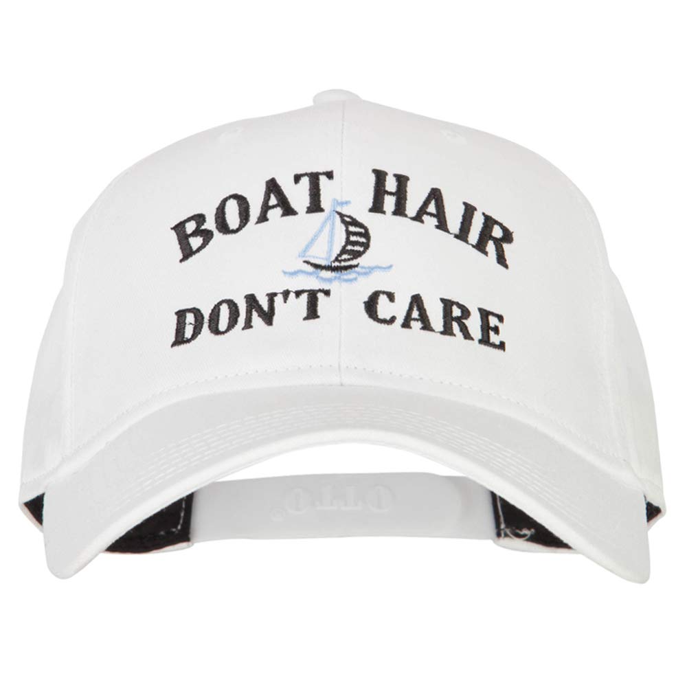 Boat Hair Don't Care Embroidered Cotton Baseball Cap - Adjustable Solid Pro Hat for Men & Women - Perfect for Boating, Fishing, and Outdoor Activities