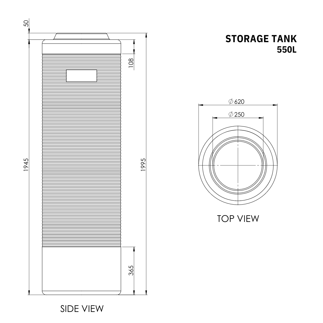550LTR Corrugated Round Poly Water Tank - Durable & Lightweight for Farm, Garden & Rural Use | Free Delivery Within 800km of Perth