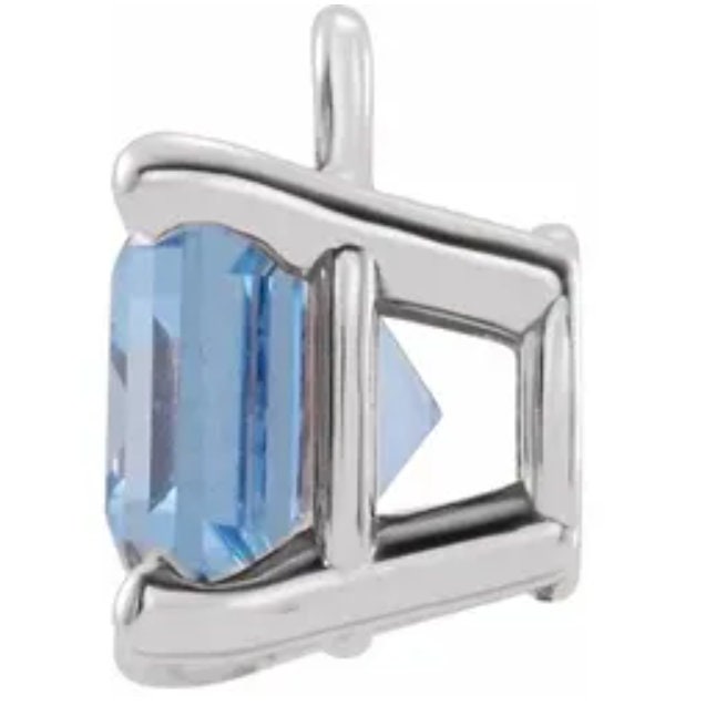 Affordable 6x4mm & 10x8mm Emerald Cut Gold/Platinum Dangle Pendant Setting - Handcrafted in USA - Perfect for Earrings, Necklaces & Jewelry Making