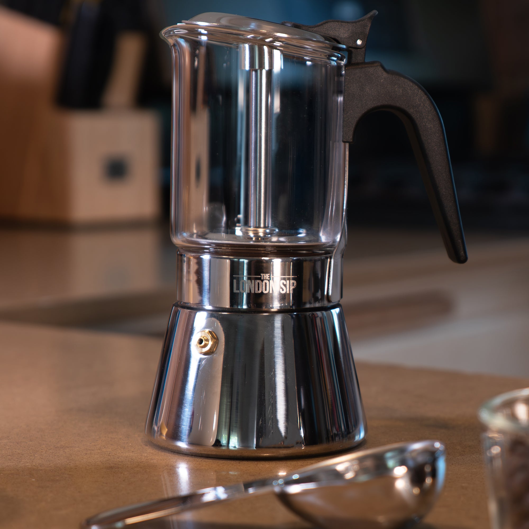 Premium Glass Stovetop Espresso Coffee Maker - Italian Style Moka Pot for Rich Espresso & Coffee - Perfect for Home, Camping & Gifts