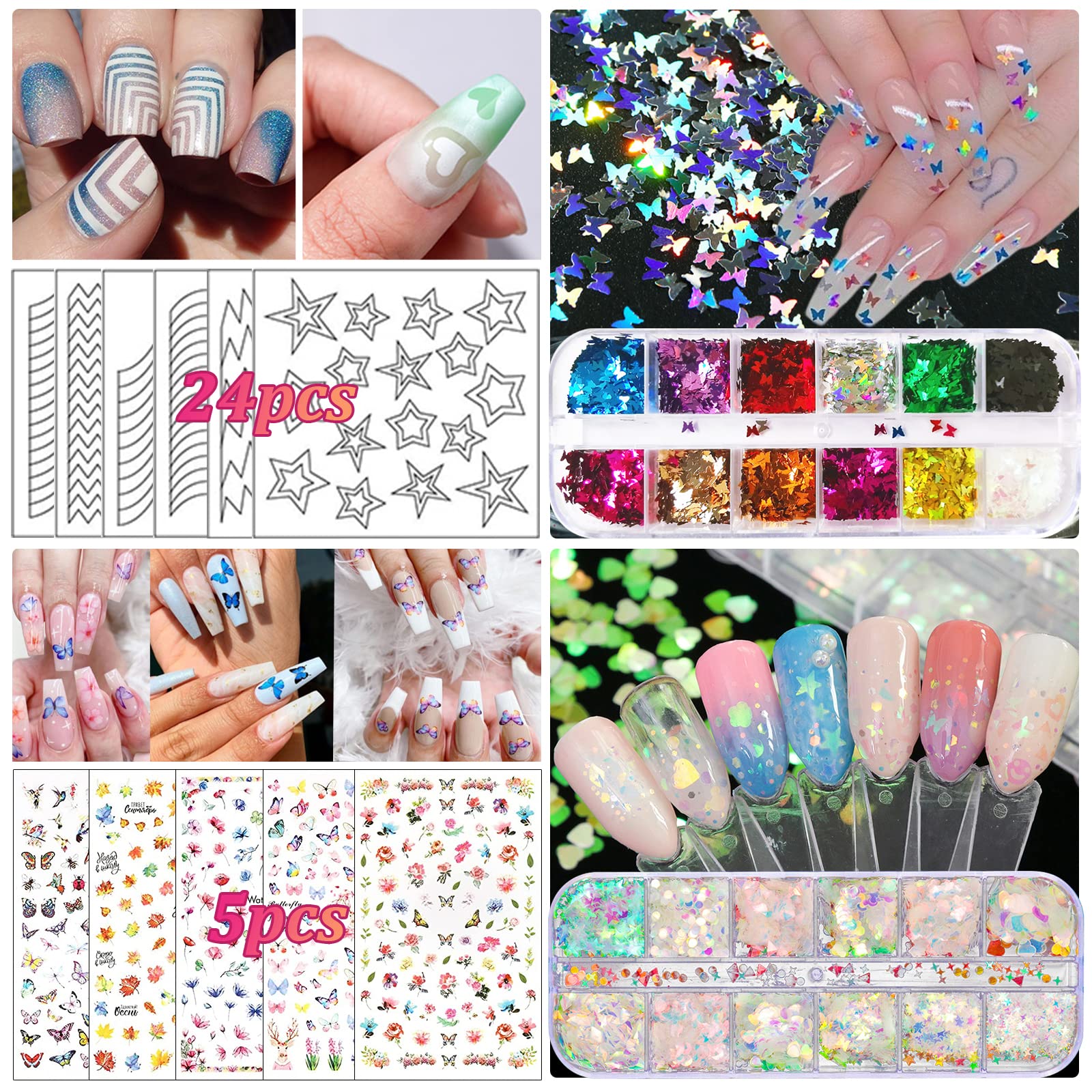 TAVADA 23-Piece Professional Nail Art Kit with Brushes, Dotting Tools & Striping Tape - Complete Starter Set for Salon-Quality Manicures at Home | Perfect for DIY Nail Designs, Gel Polish Application & Creative Nail Art