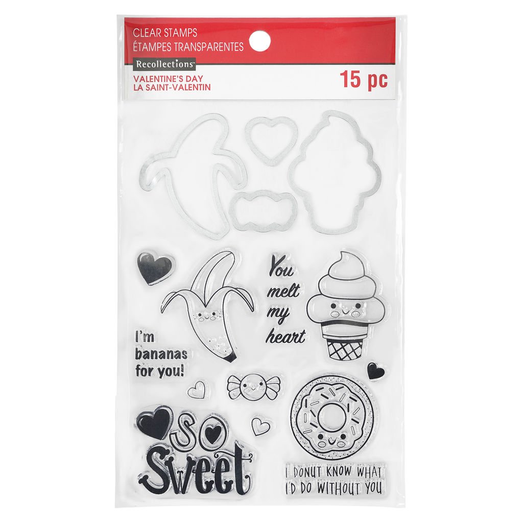 Recollections Valentine's Day Stamps & Dies Set - Sweet Heart Crafting Supplies for DIY Greeting Cards, Scrapbooking & Paper Projects | Romantic Gift Making