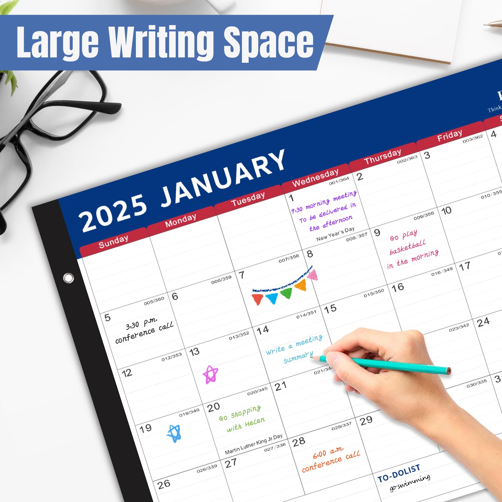 2025 Large Desk Calendar - 22