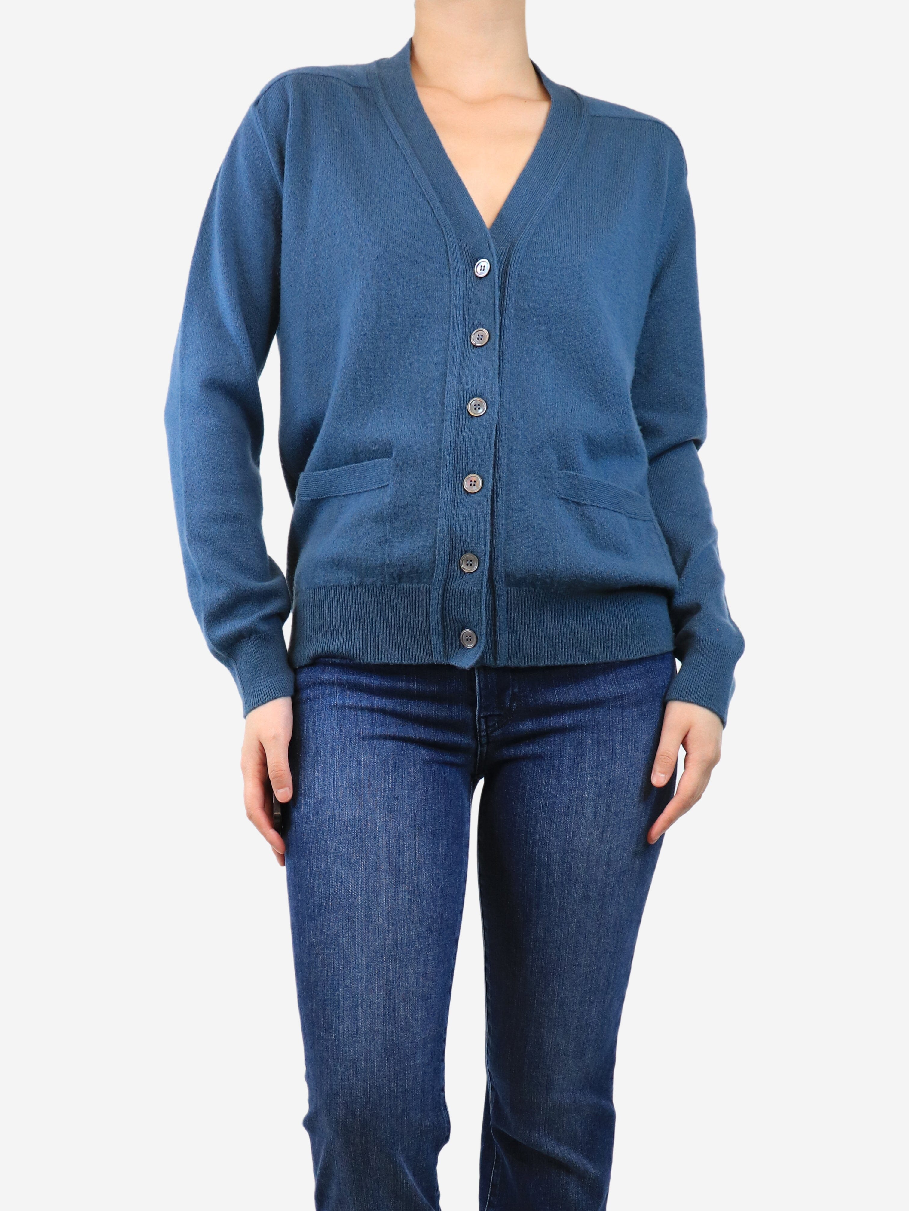 Blue Boyfriend Cardigan for Women - Size M | Soft & Cozy Oversized Sweater | Perfect for Casual Outfits, Layering & Fall Fashion
