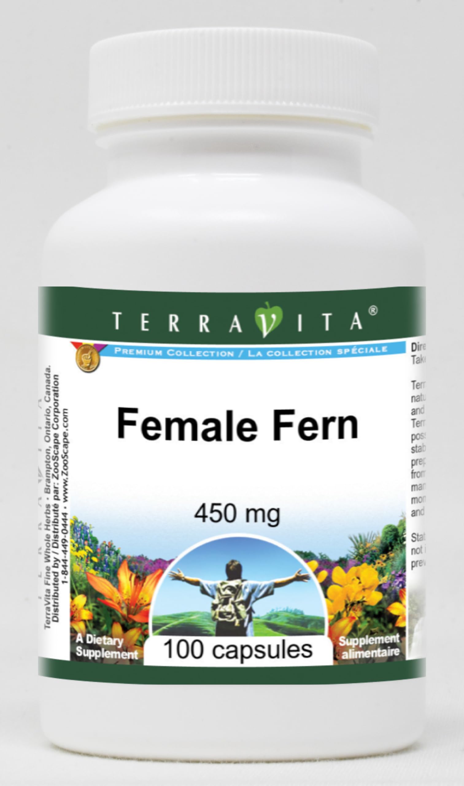 Female Fern - 450mg Herbal Supplement (100 Capsules, 2-Pack) for Women's Health & Hormonal Balance - Supports Menstrual Comfort & Menopause Relief