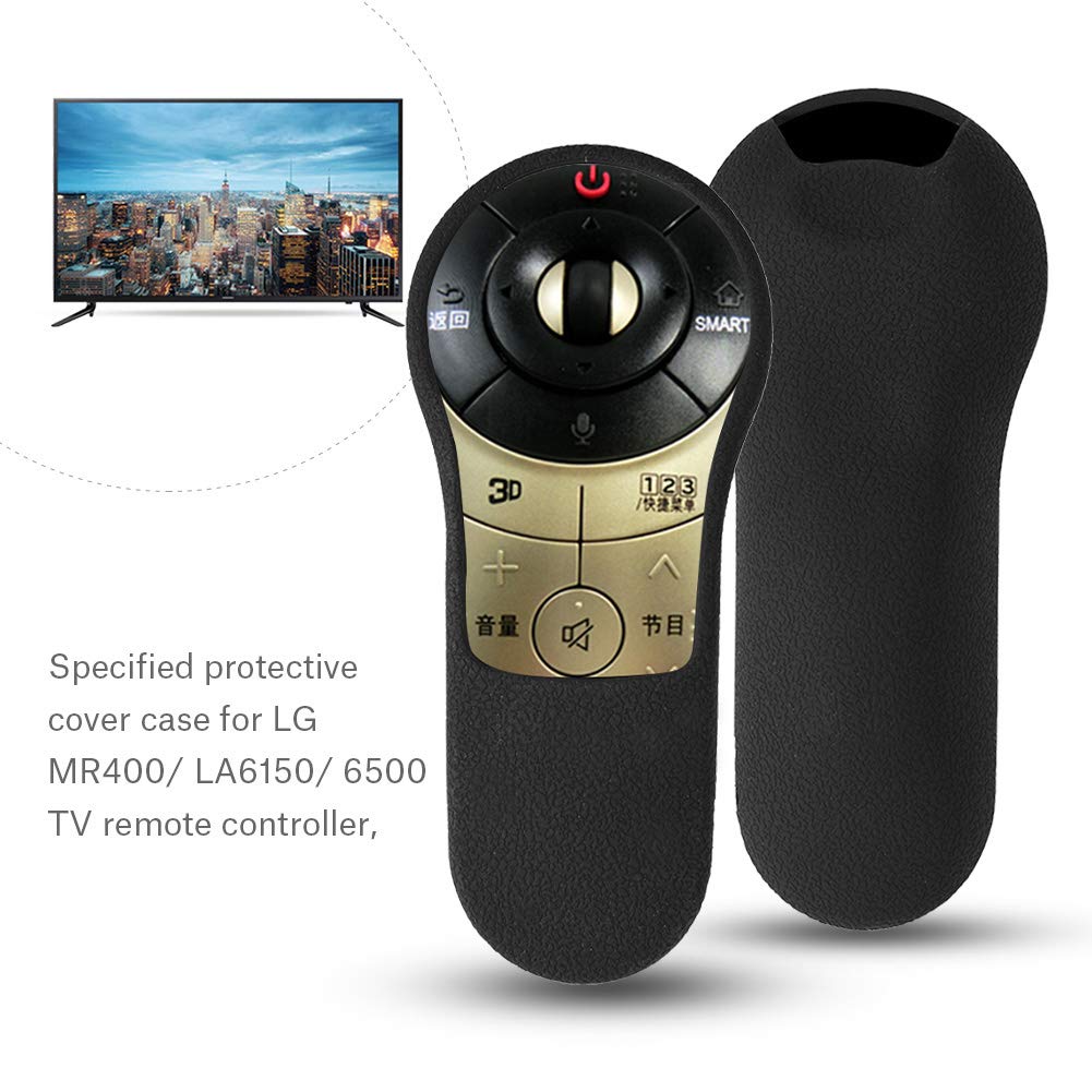 Non-Toxic Oil-Resistant TV Remote Cover - Soft Anti-Slip Design for Comfortable Grip (Black) | Perfect for Living Room, Bedroom & Home Theater Use