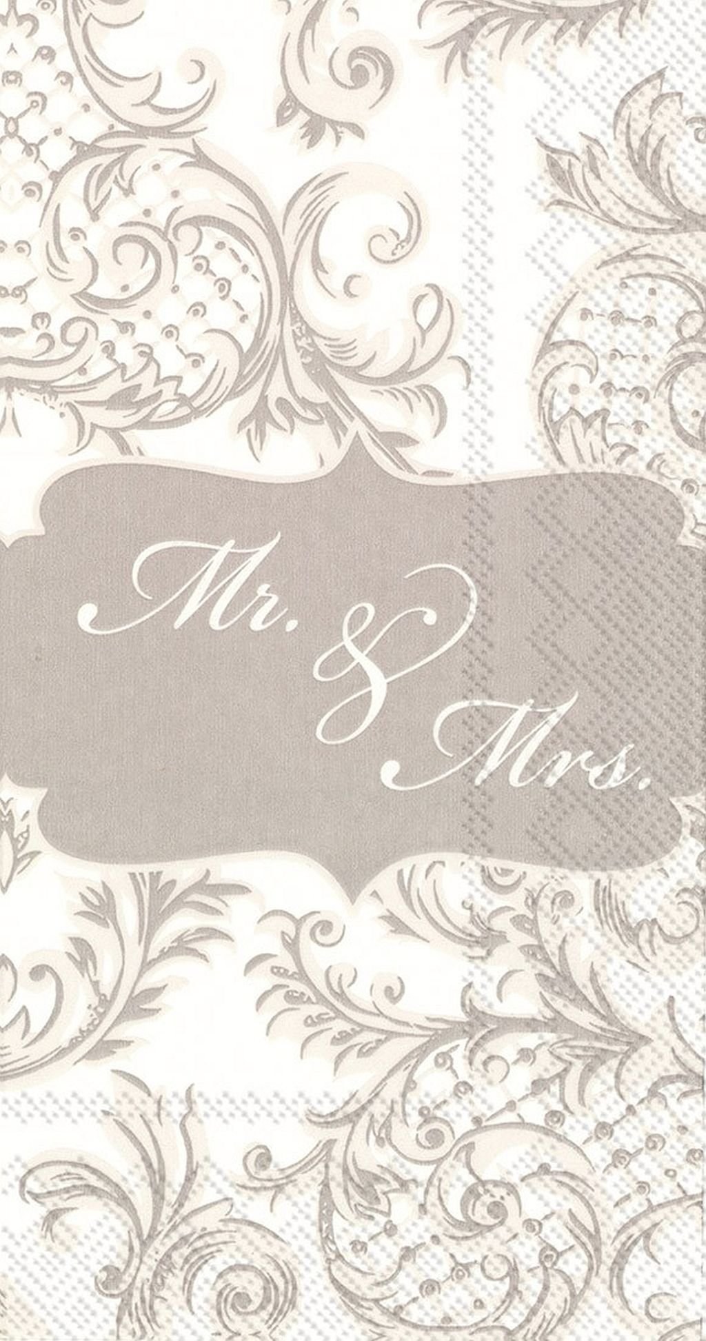 16-Count Premium Paper Guest Towels for Weddings - Mr & Mrs Embossed Napkins for Bridal Showers, Receptions & Special Events