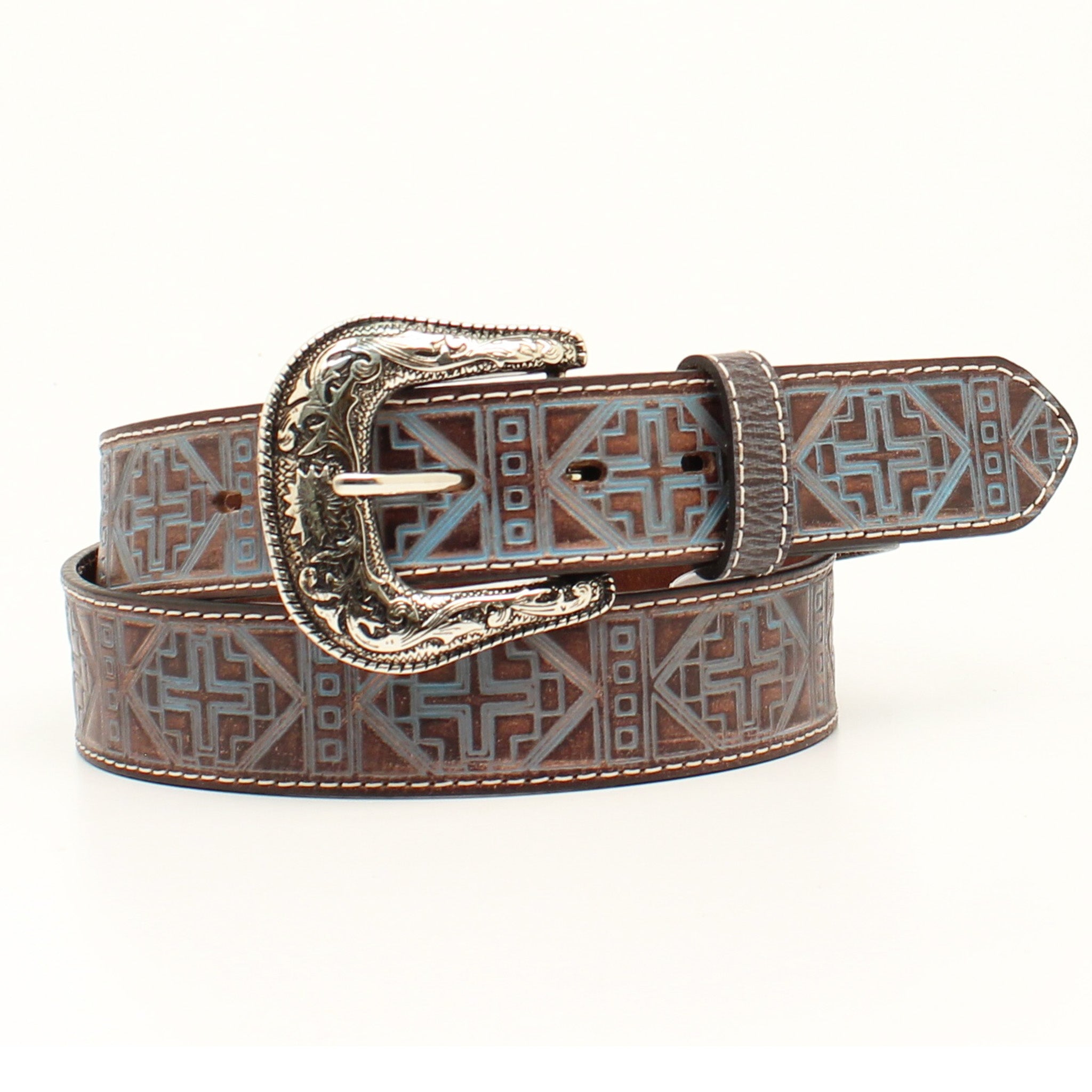 Ariat Women's Cross Belt - Western Style Leather Belt for Cowgirl Boots | Perfect for Rodeo, Horse Riding & Country Fashion Outfits