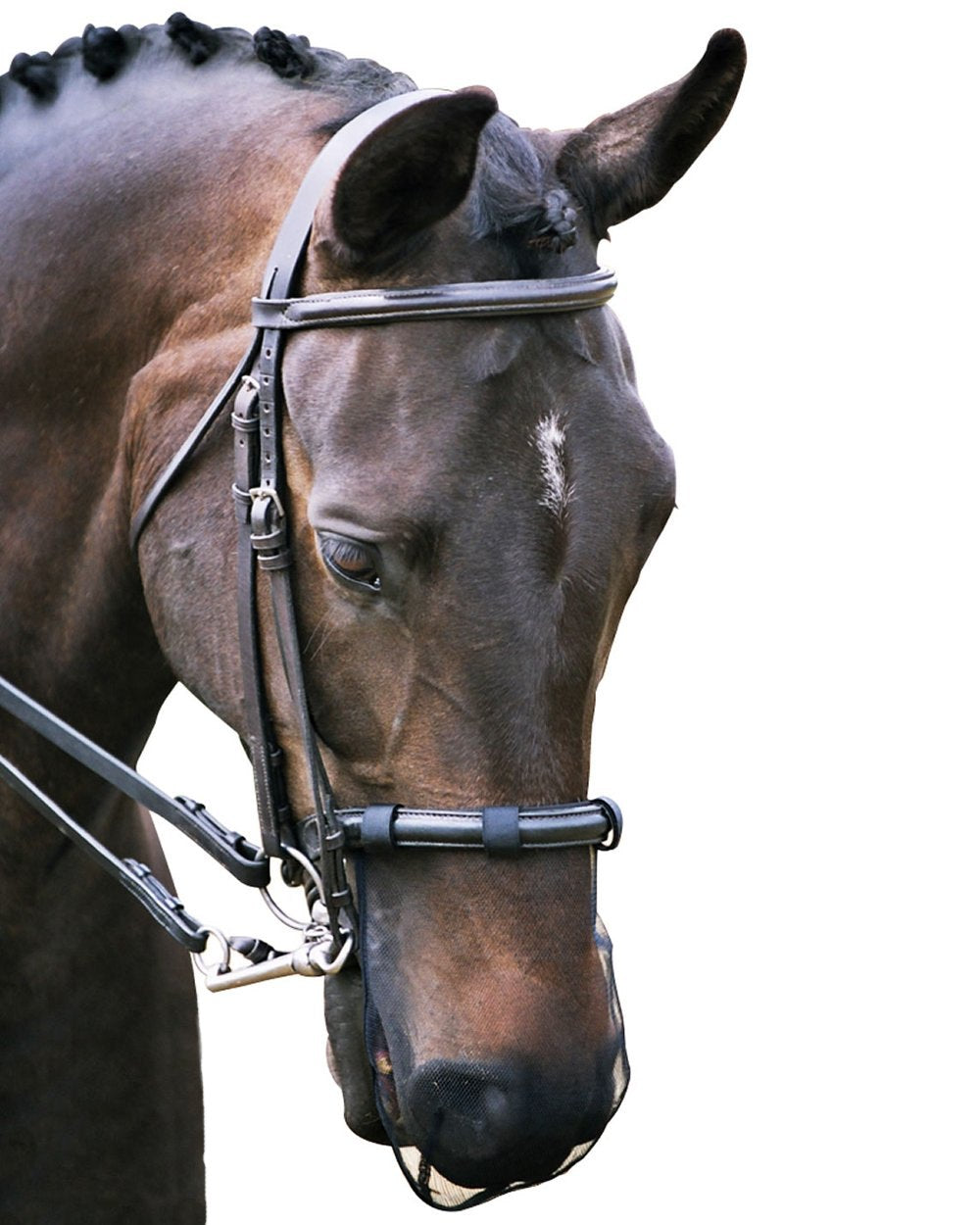 Equilibrium Net Relief Cavesson Muzzle Nets for Horses - Breathable Nylon Fly Mask with Ears - UV Protection for Pasture & Riding - Perfect for Summer Fly Control & Sun Protection