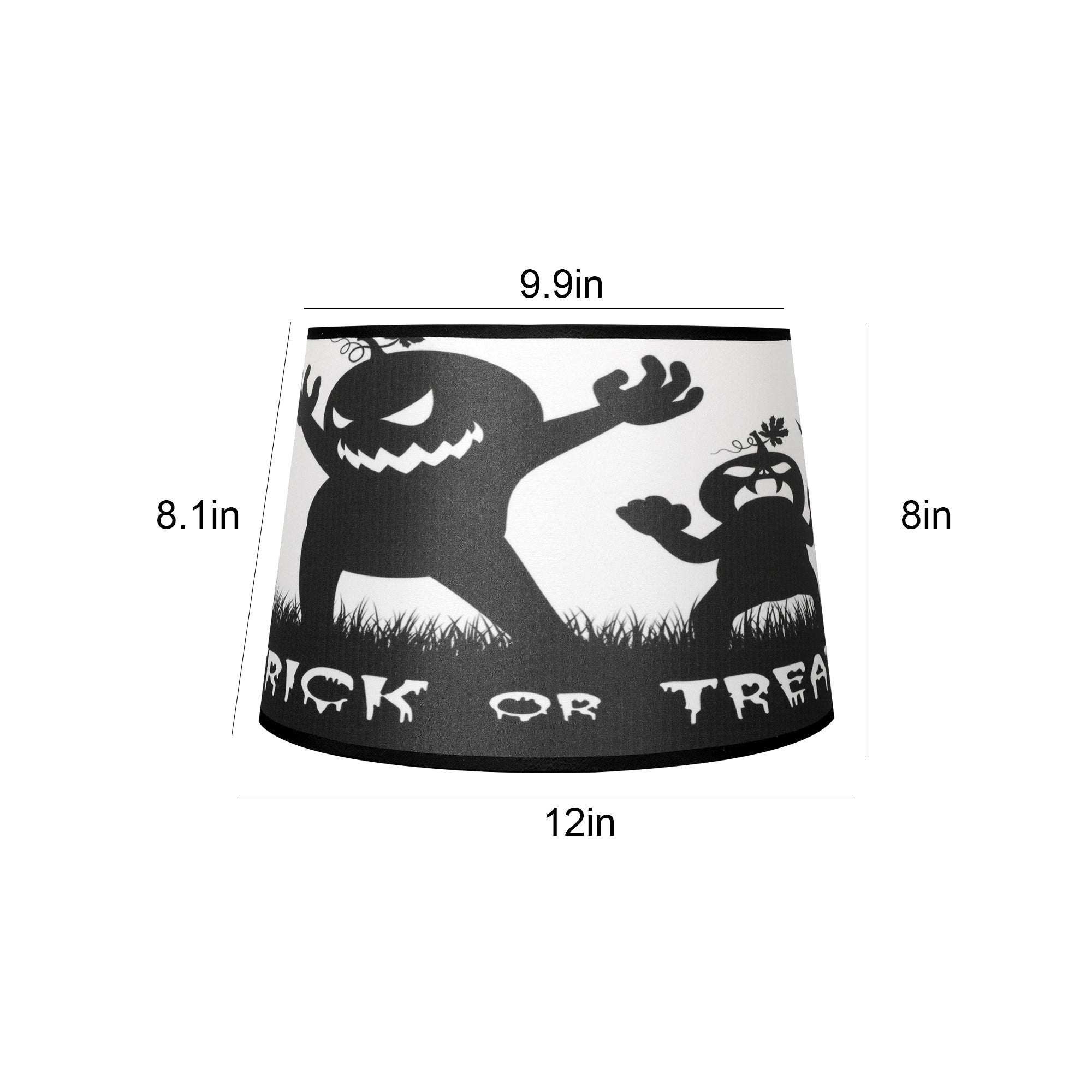 Halloween Round Empire Lamp Shade Set of 2 - 10x12x8 Inches - Carro Home Collection Limited Edition - Perfect for Spooky Decor, Living Room & Bedroom Lighting