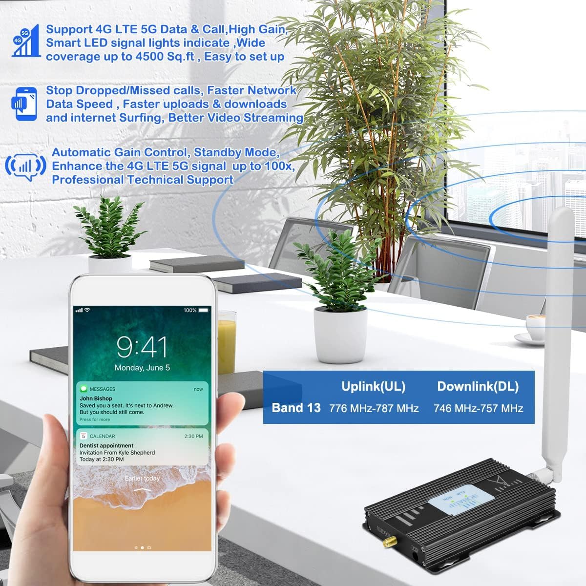 Verizon 5G/4G LTE Signal Booster - Home & Office Use