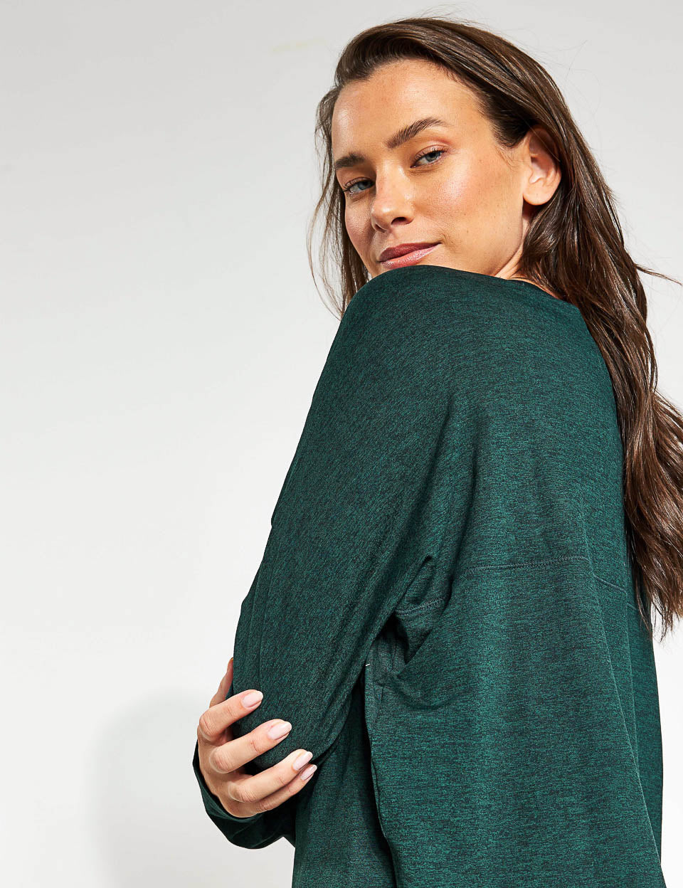 ReSet Men's Long Sleeve T-Shirt - Soft Cotton Moss Green Casual Shirt for Everyday Wear, Outdoor Activities & Layering