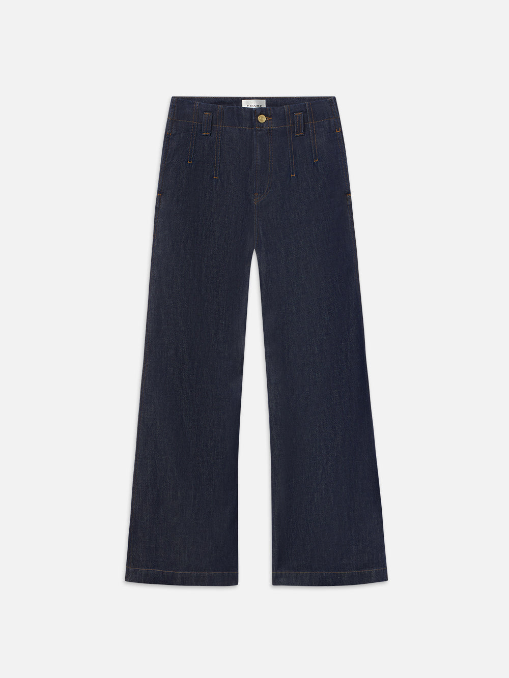 Women's High Waisted Darted Wide Leg Jeans in Rinse Wash - Perfect for Casual Outfits & Boho Style