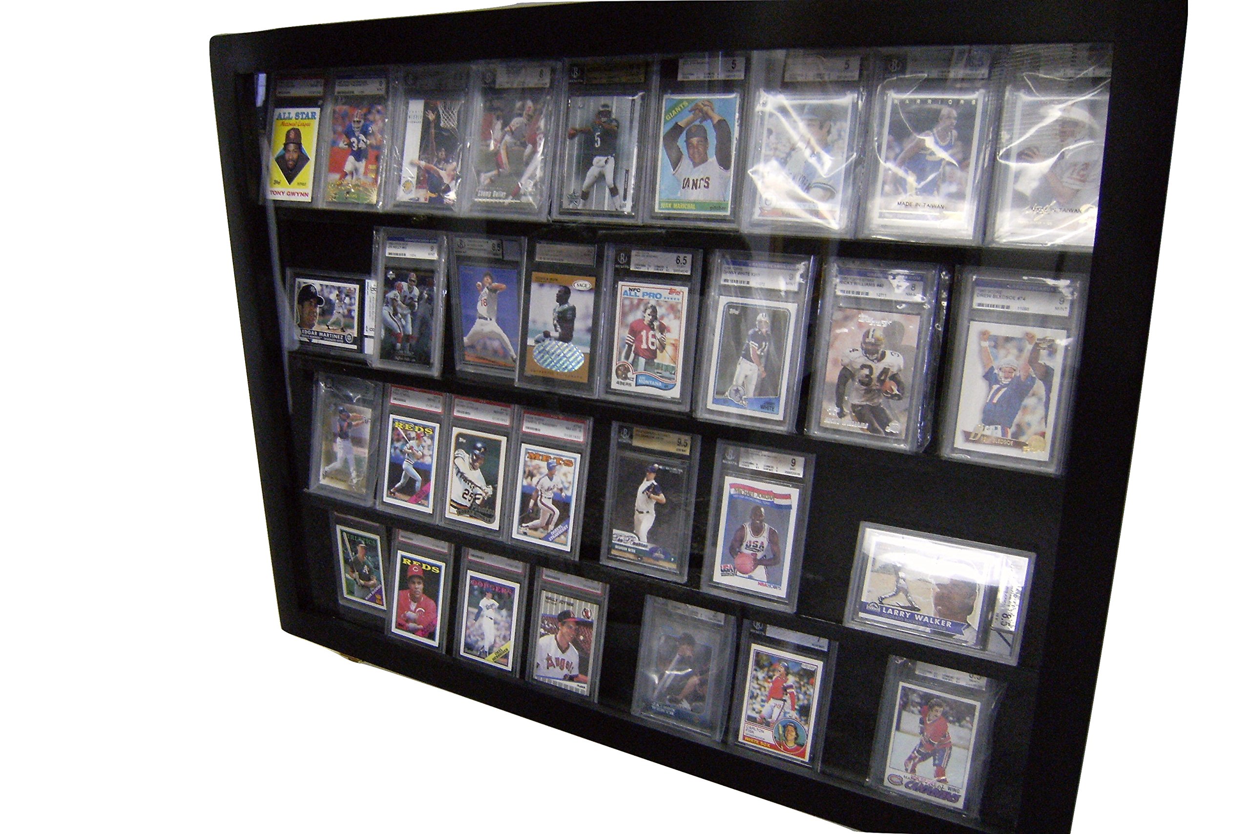PSA Beckett Graded Card Display Case - Horizontal Holds 36 Trading Cards - Perfect for Collectors, Showcases & Home Decor