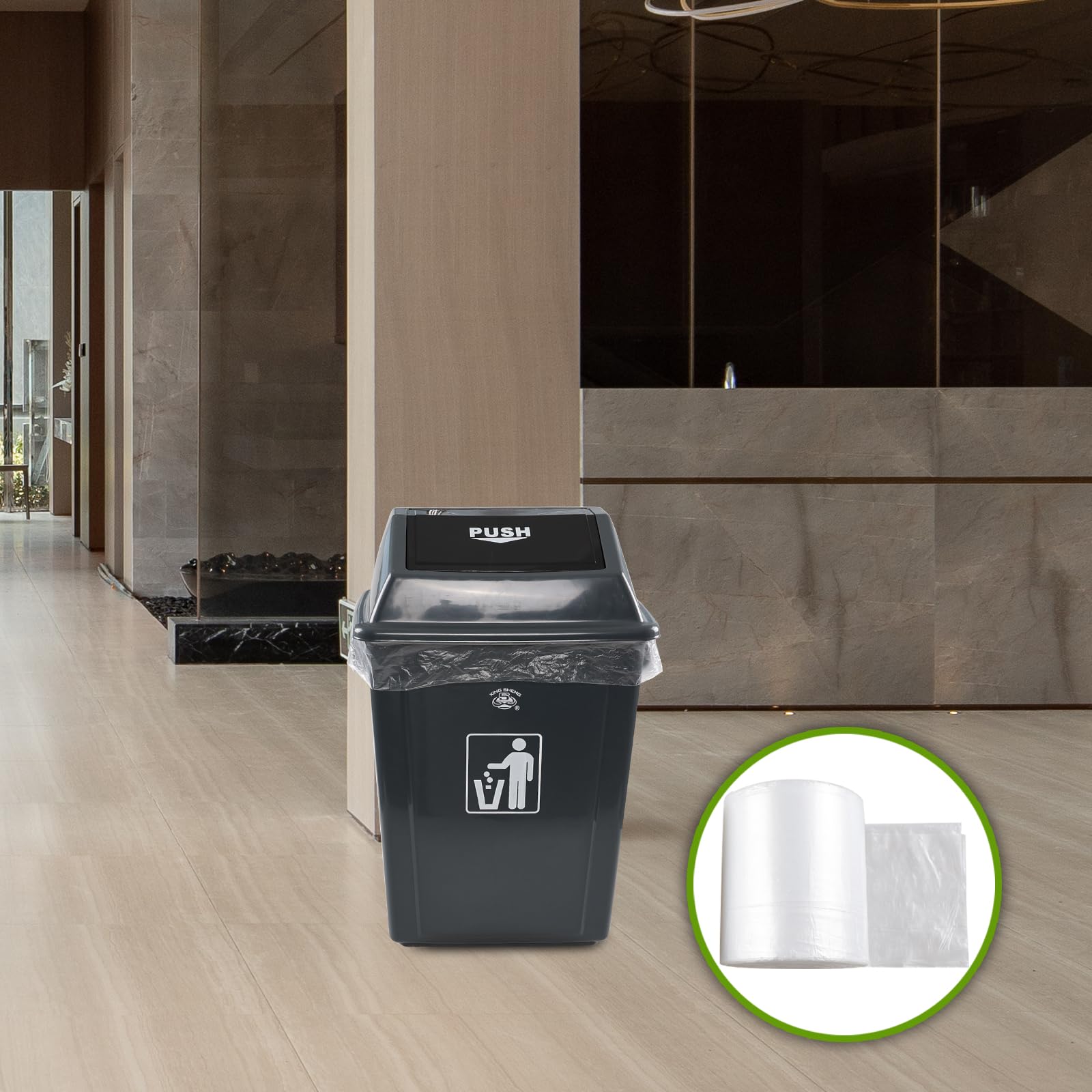 **Pekky 18 Gallon Large Trash Bags - Heavy Duty Clear Yard Waste Bags (70 Count) - Perfect for Lawn Cleanup, Leaf Collection & Outdoor Waste Disposal**
