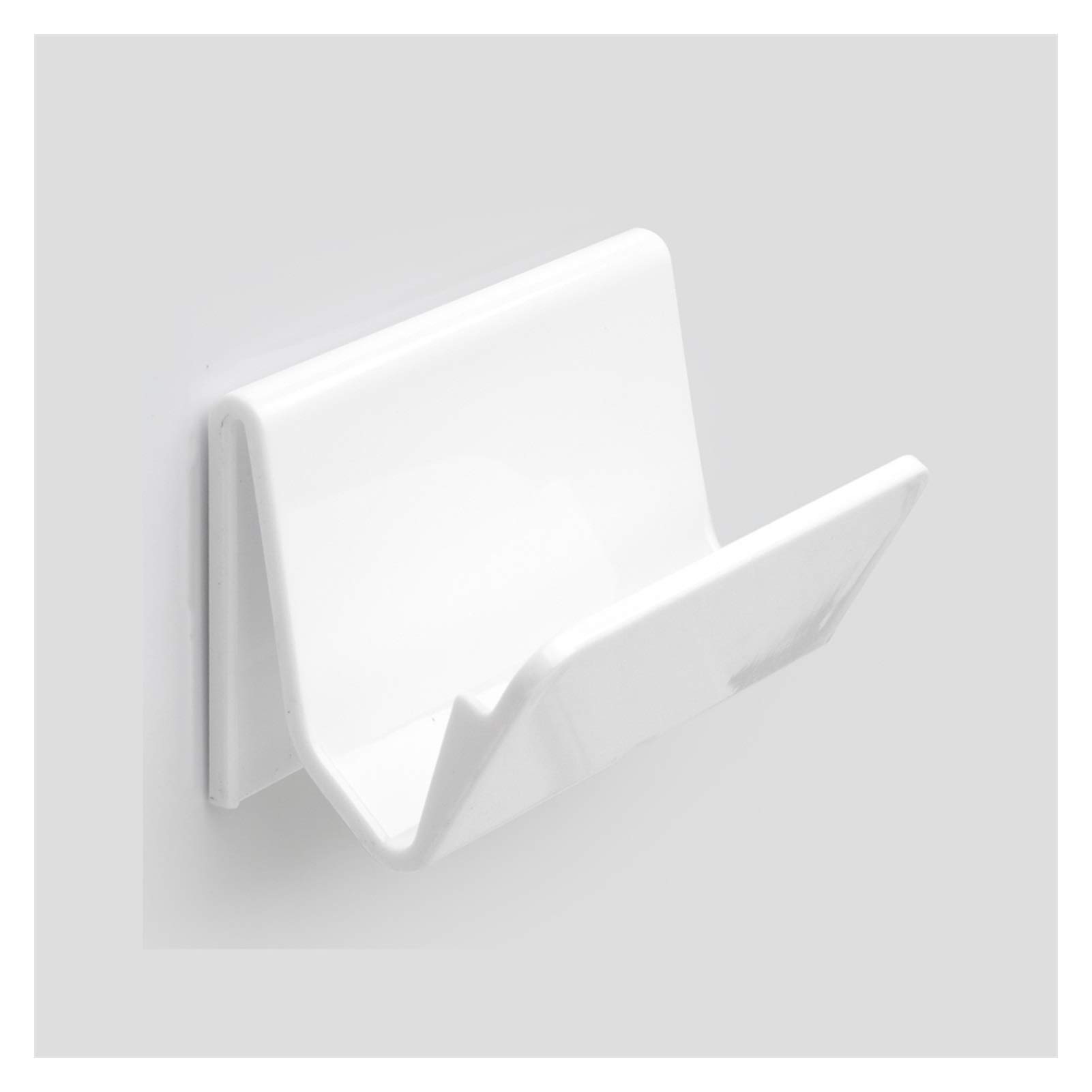 Creative Wall-Mounted Soap Dish with Hooks - Multi-Functional Bathroom Organizer for Soap & Small Items - White