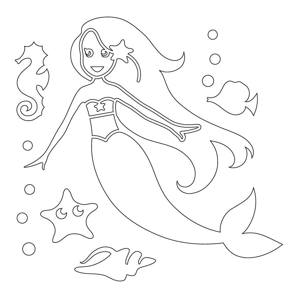 140 Pack Floating Mermaid Decorations - 5 x 5 Inch Waterproof Pool Party Decor for Kids Birthday, Baby Shower & Summer Pool Party