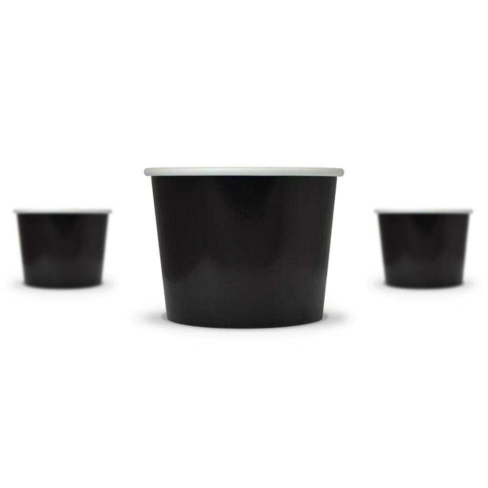 UNIQ 12 oz Disposable Ice Cream Cups - 1000 Pack Black Plastic Dessert Containers for Ice Cream, Yogurt, Gelato, Pudding & Party Desserts - Perfect for Ice Cream Shops, Catering Events & Home Entertaining