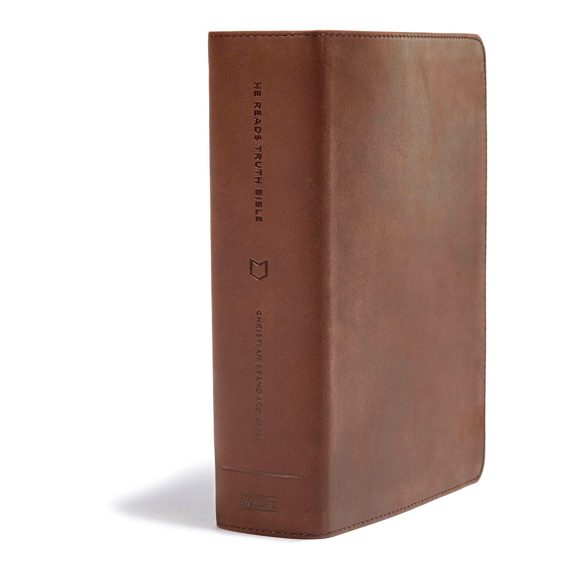 He Reads Truth Bible - Genuine Leather Brown Indexed Edition with Wide Margins & Journaling Space | Black Letter Text, Illustrations, Reading Plans | Single-Column Easy-to-Read Serif Type | Perfect for Bible Study, Devotional Reading & Gift Giving