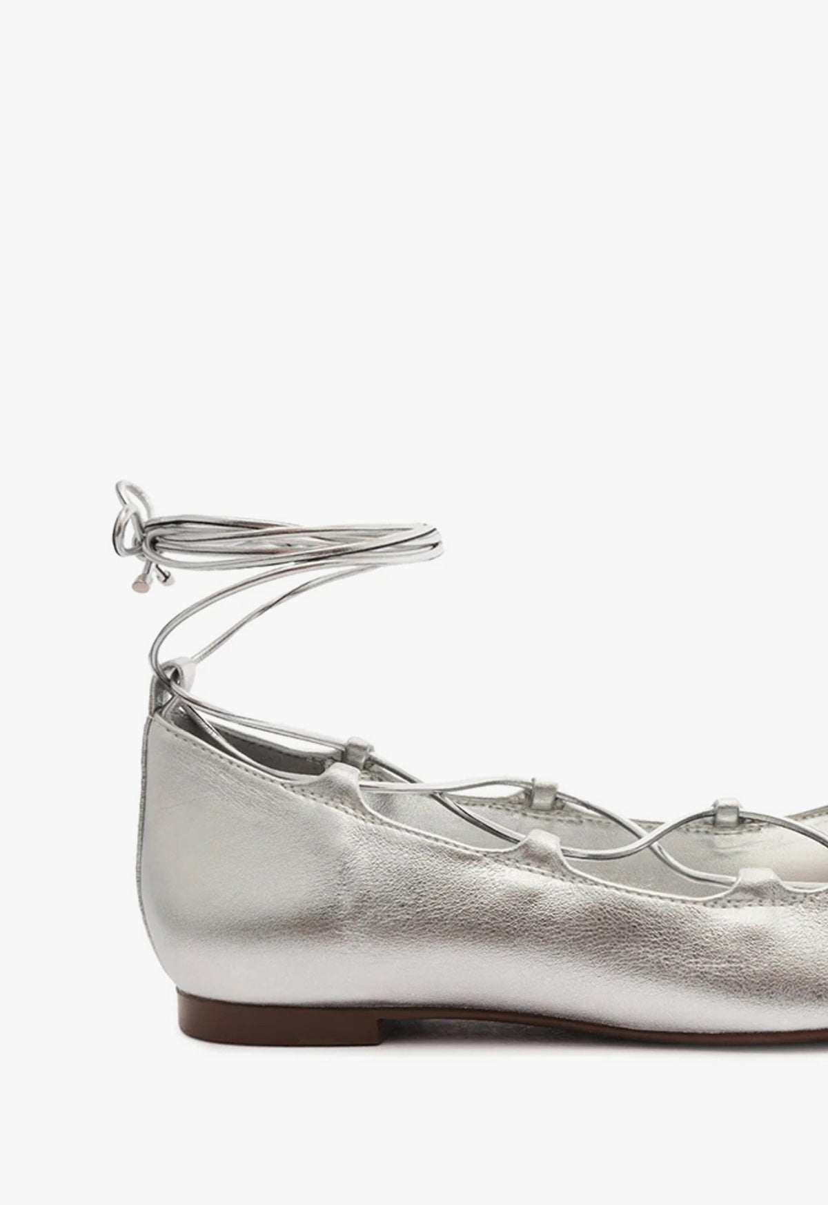 Arissa Women's Lace Up Leather Flats - Comfortable Casual Ballet Shoes for Work, Dating & Everyday Wear
