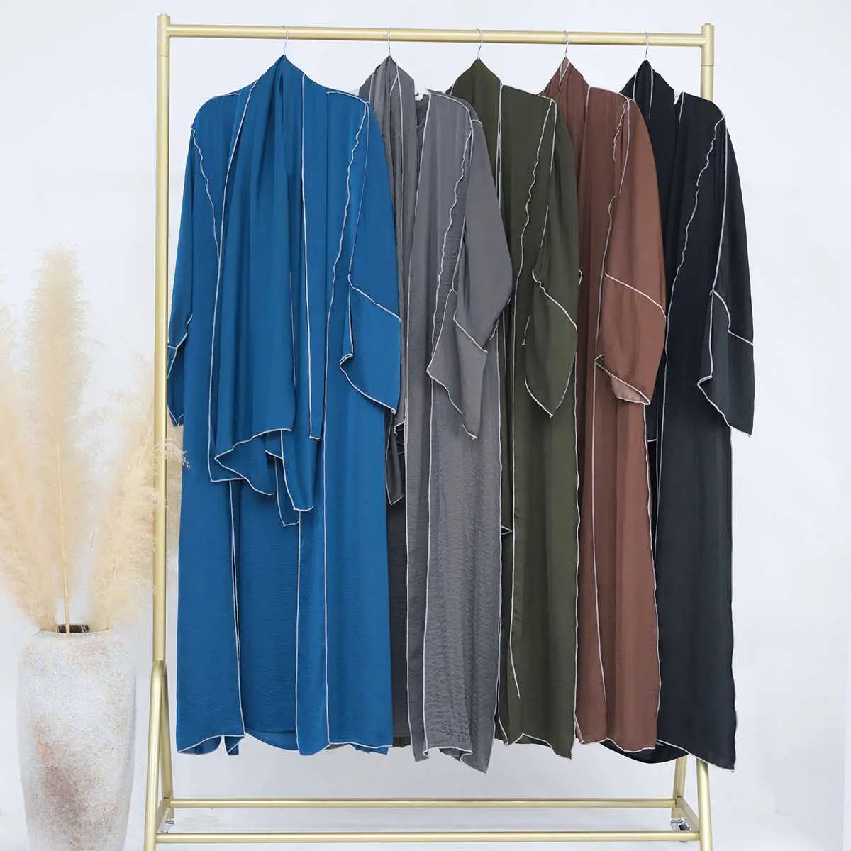 Stylish Cotton Linen Cardigan Open Abaya Dress for Women - Perfect for Prayer, Modest Fashion & Everyday Wear
