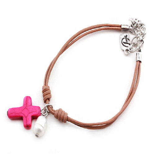 Elegant Cross & Pearl Bracelet for Women - Stylish Religious Jewelry Gift for Church, Wedding & Special Occasions