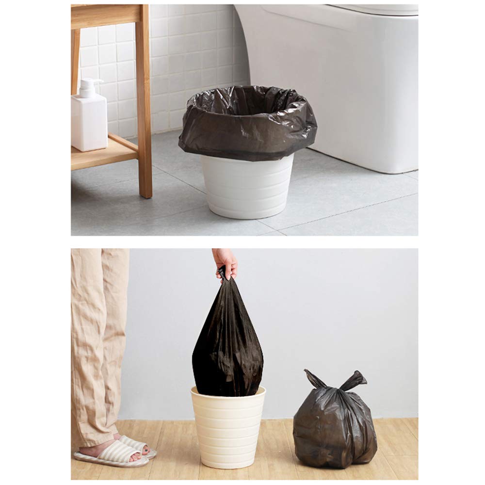 Black 6 Gallon Trash Bags - 250 Count Heavy Duty Trash Can Liners for Kitchen, Bathroom & Office Waste Disposal