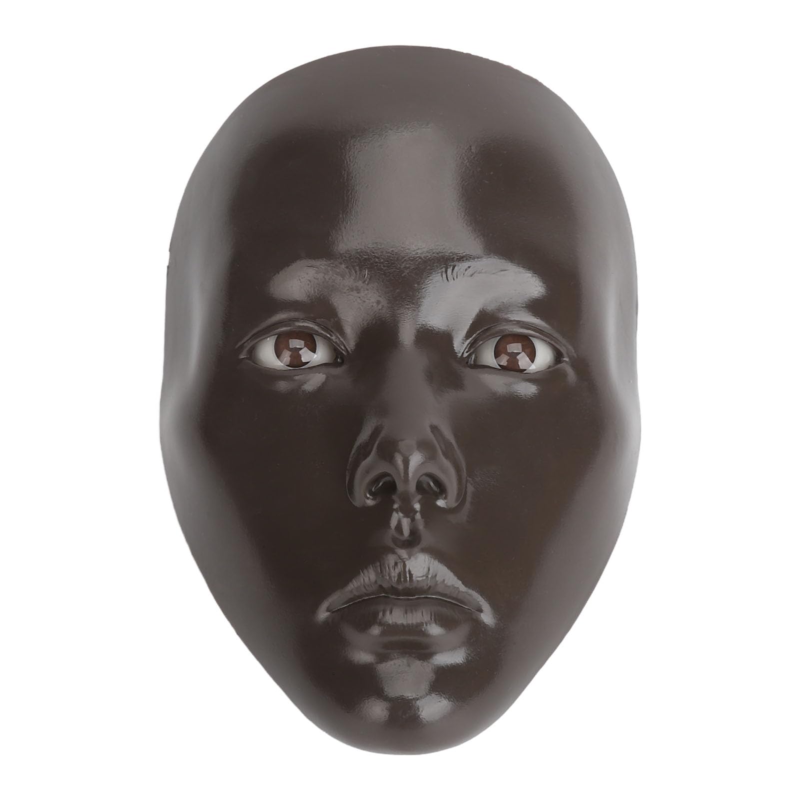 Dark Skin Full Face Makeup Mannequin Board with Stand for Cosmetics Practice - Salon & Beauty Training