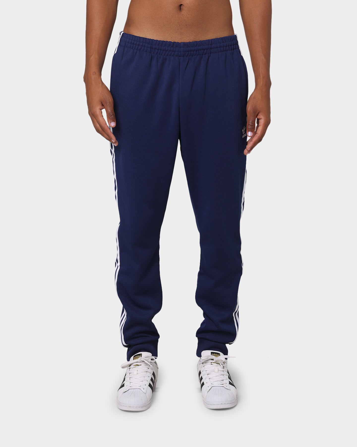 Adidas SST Track Pants for Men - Night Sky/White - Comfortable Athletic Joggers for Running, Gym & Casual Wear