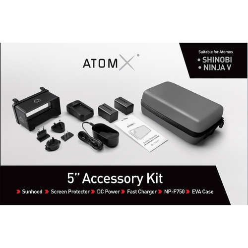 Atomos 5-in-1 Accessory Kit for Shinobi, Shinobi SDI & Ninja V Monitors - Essential Tools for Filmmakers & Videographers