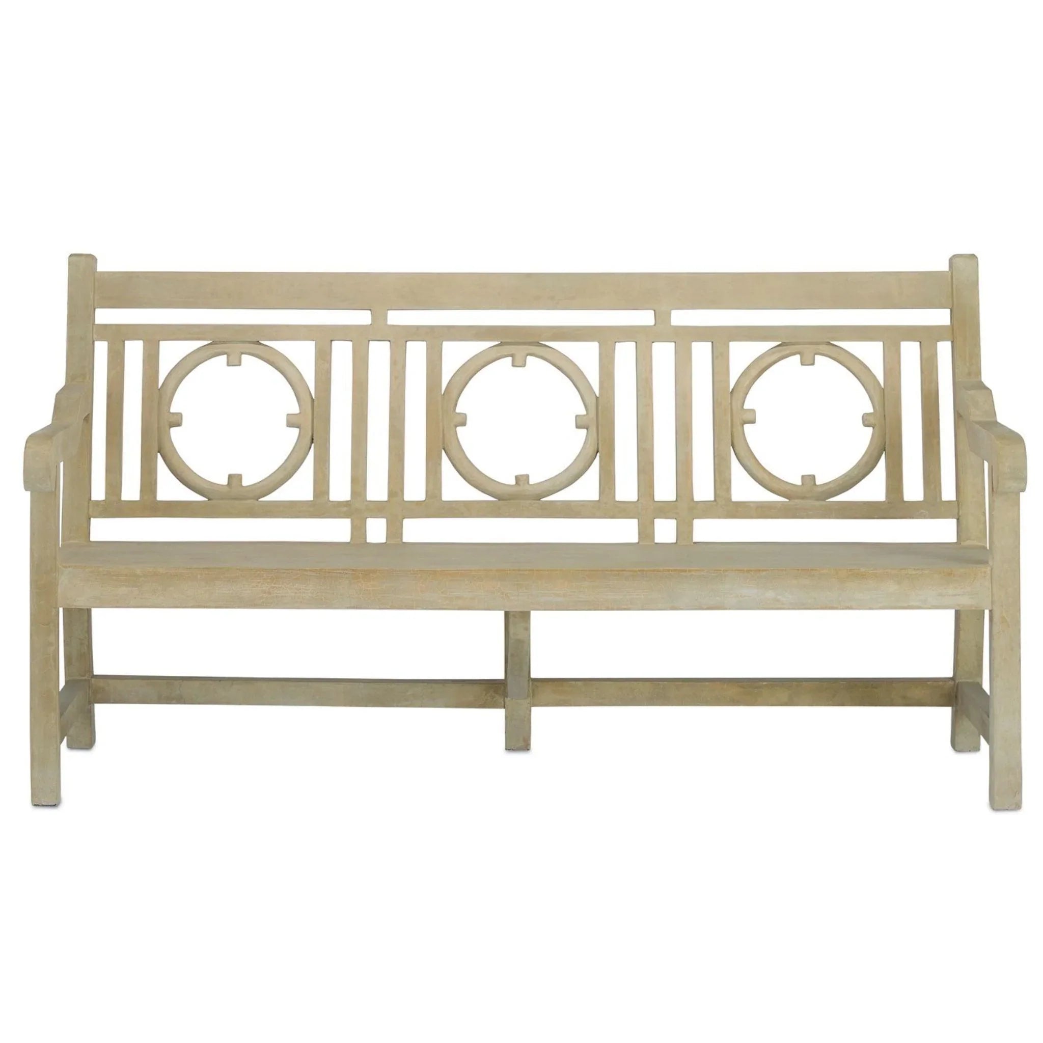 Durable Concrete Outdoor Bench for Garden, Patio, and Backyard - Heavy-Duty Weather-Resistant Seating for Parks and Outdoor Spaces