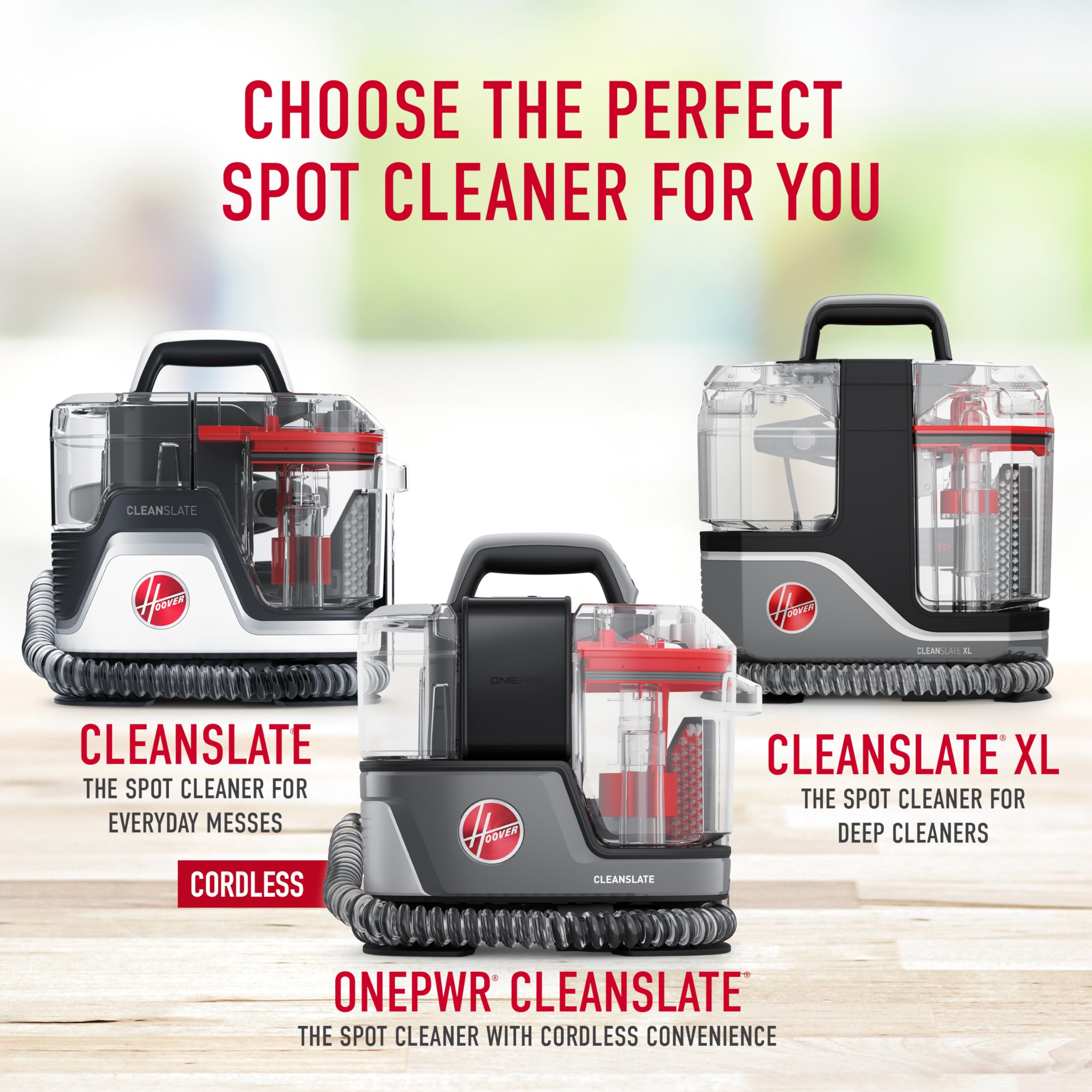 Hoover CleanSlate Plus Portable Carpet & Upholstery Spot Cleaner with Oxy Premixed Solution - FH14050 Carpet Stain Remover & AH30941 Odor Neutralizer for Home, Pet Accidents, and Sofa Cleaning