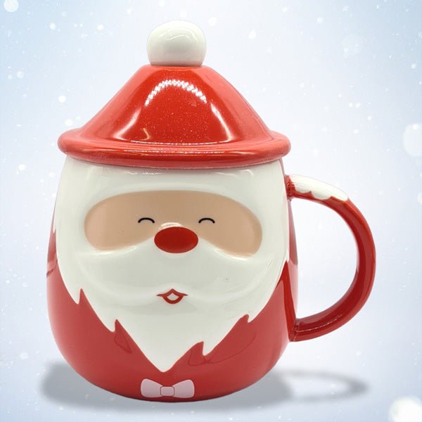 Festive Santa Claus Ceramic Coffee Mug - Holiday Gift for Christmas, Office & Home Use - Perfect for Hot Cocoa, Tea & Coffee Lovers