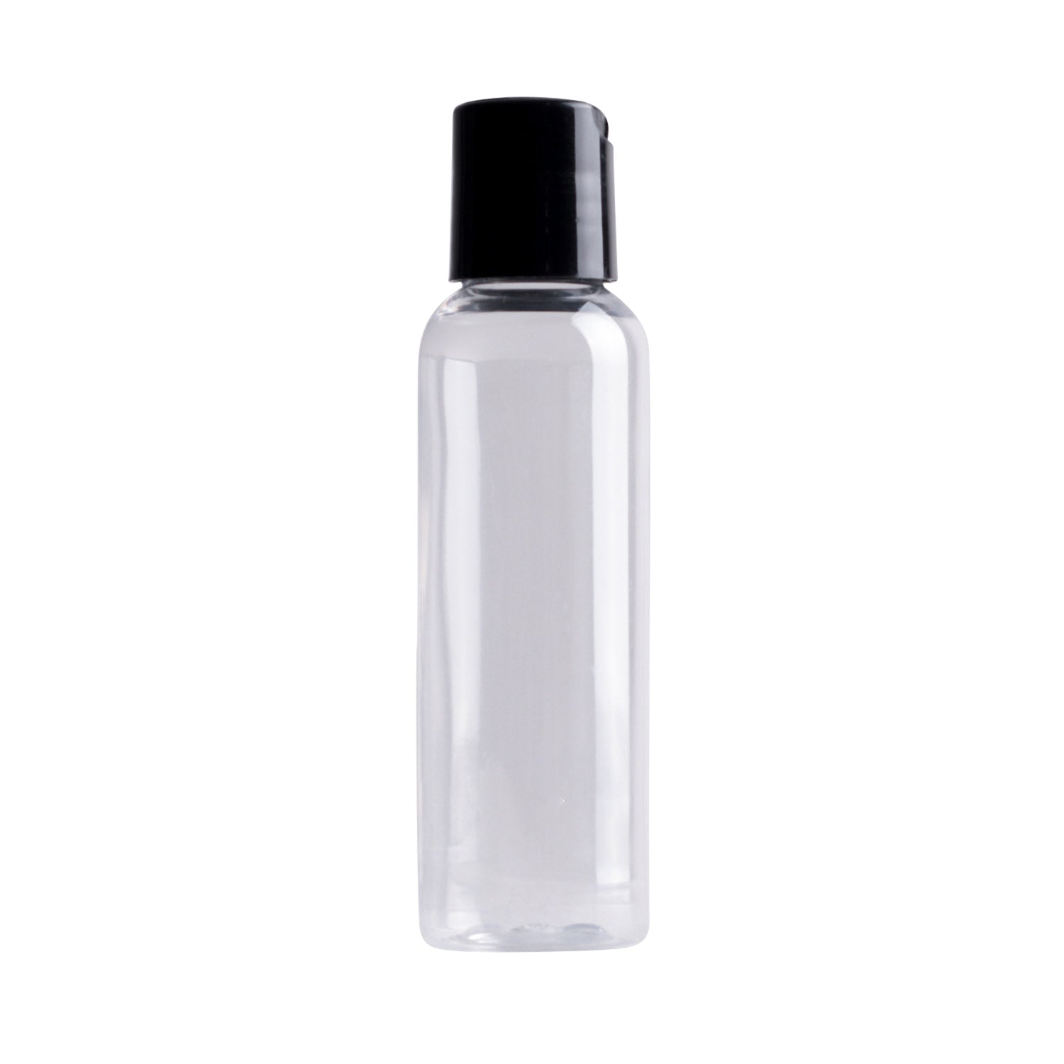 Clear Plastic Bottle with Black Disc Cap - Leak-Proof & Durable for Essential Oils, DIY Beauty, and Travel Toiletries | Perfect for Home, Salon, and On-the-Go Use