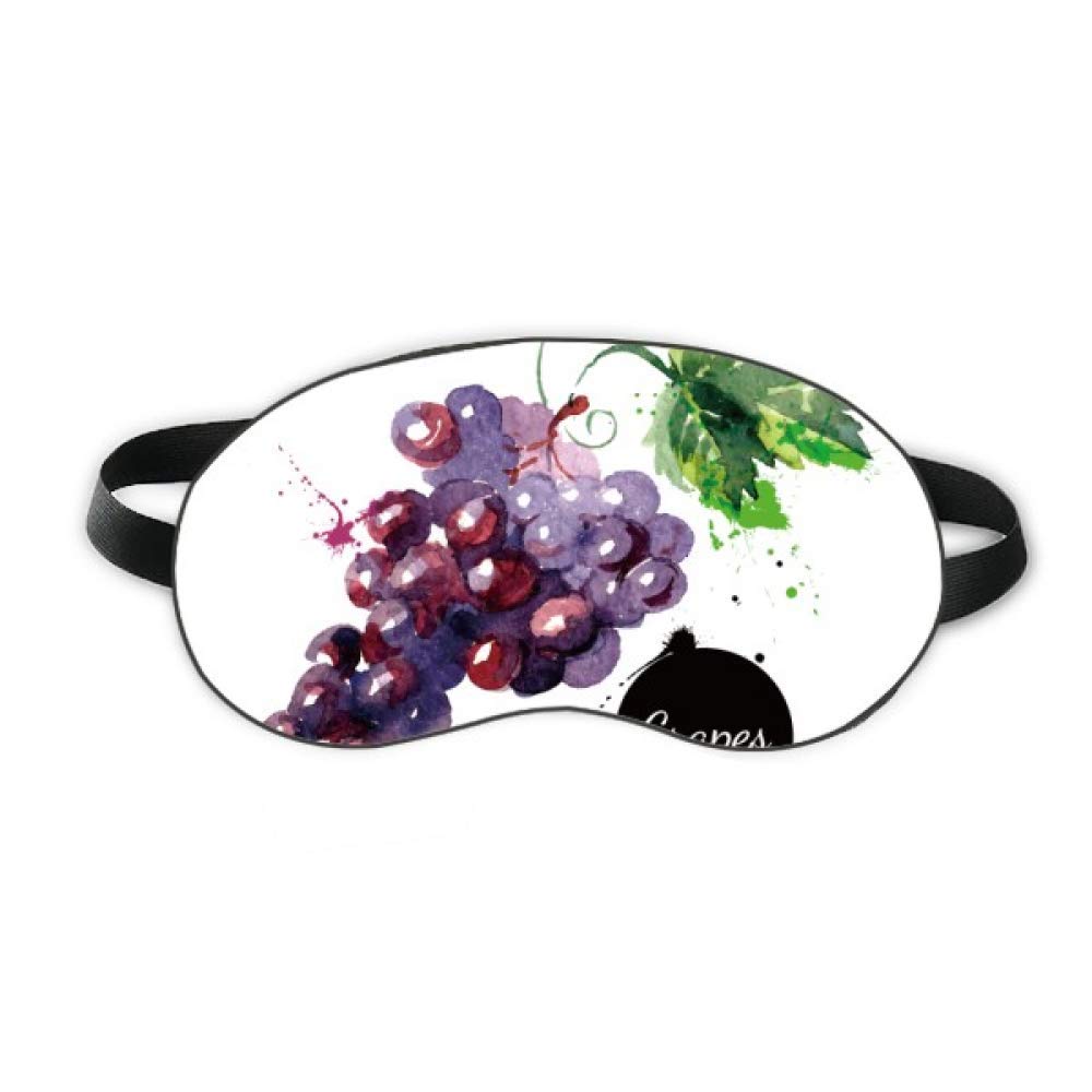 Soft Grapes Fruit Watercolor Sleep Eye Mask - Comfortable Night Blindfold for Relaxation, Travel & Nap - Healthy & Breathable Shade Cover