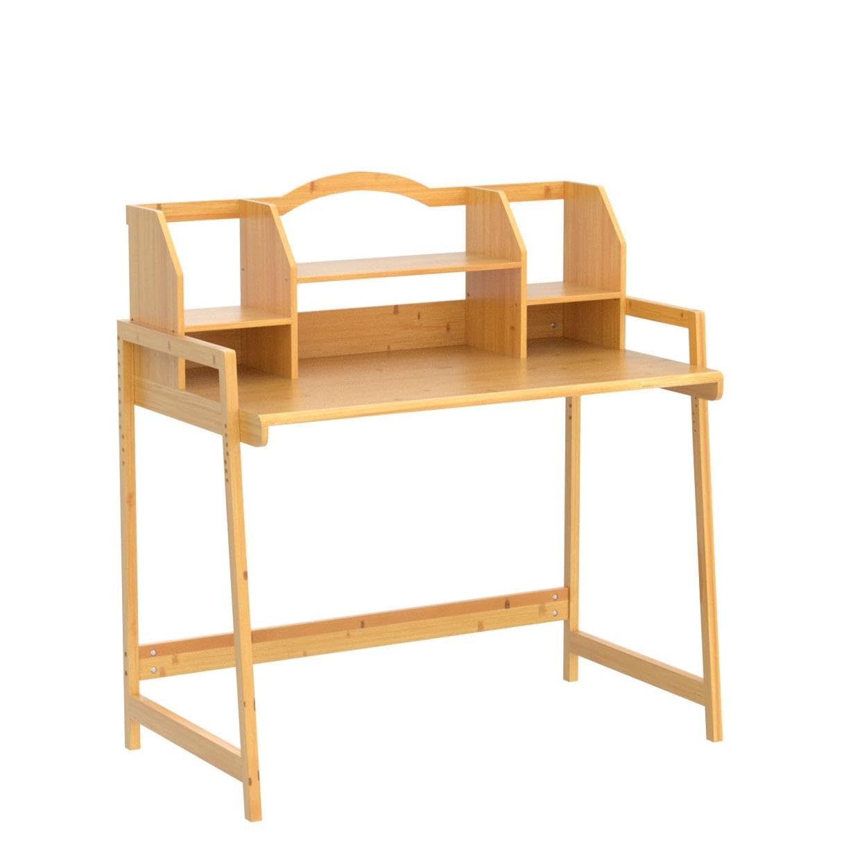 UNICOO Kids Desk and Chair Set - Ergonomic Study Desk for Children with Matching Chair - Durable Modern Homework & Art Station for Boys & Girls (Nature Theme) - Perfect for Homeschooling, Online Learning & Creative Activities