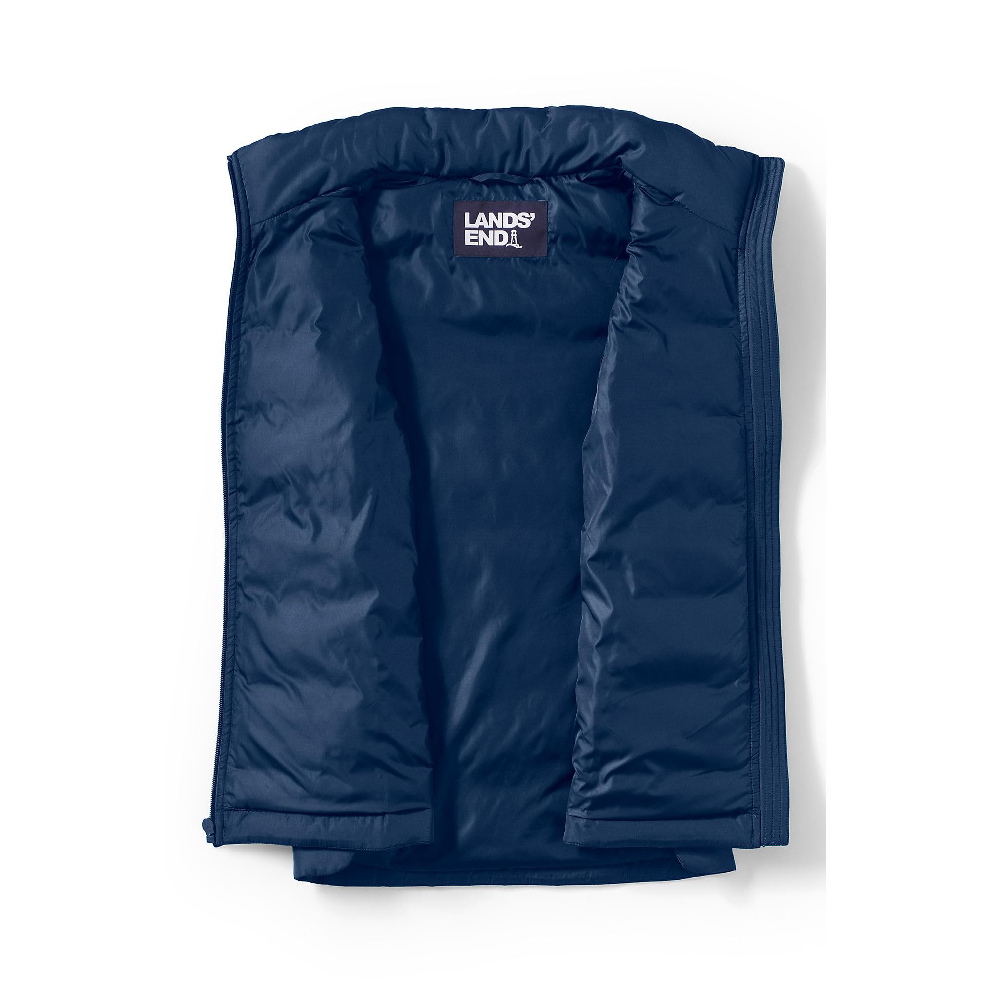 Lands' End Men's Down Puffer Vest - Lightweight Warm Winter Jacket for Outdoor Activities, Hiking & Casual Wear