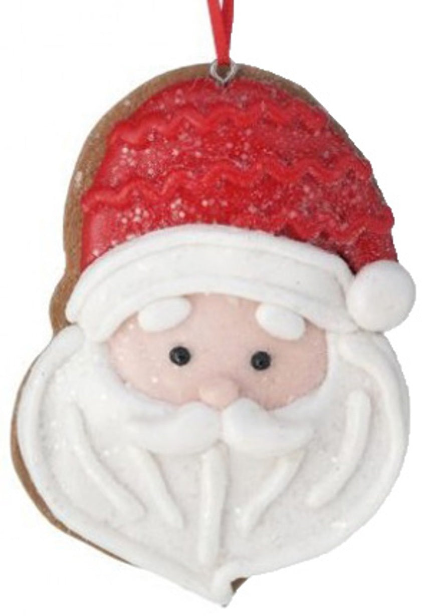 4-Piece Santa or Mrs. Claus Cookie Ornament Set - Christmas Tree Decorations, Holiday Party Favors, DIY Cookie Decorating Kit for Festive Home Decor & Gift Giving