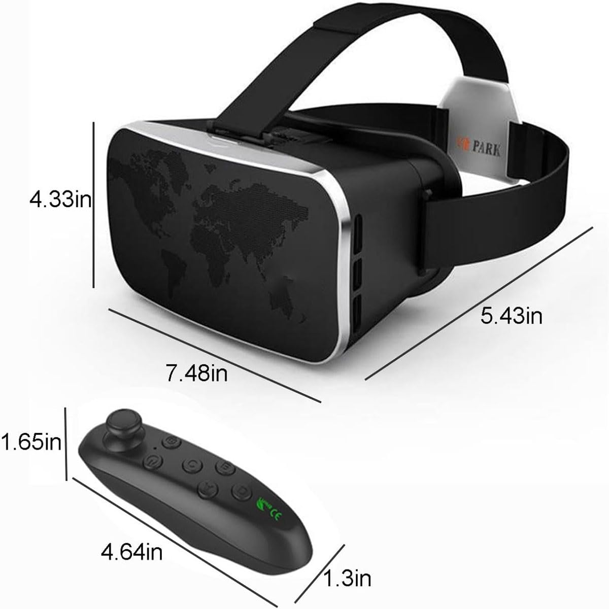 3D VR Glasses, HD Smart Virtual Reality Glasses with Blue Light Protection, Compatible with Android & iOS for Myopia - Perfect for Gaming, Movies & Virtual Tours