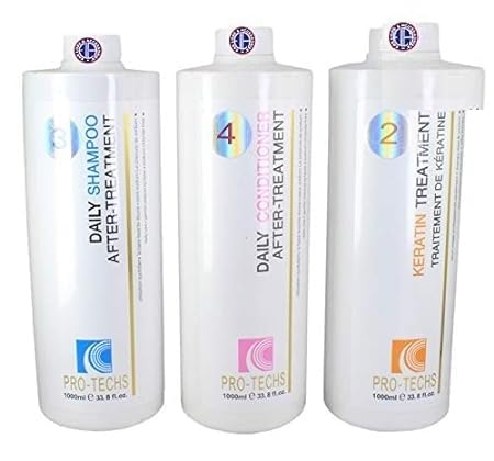 Professional Keratin Treatment Kit for Hair - 1000ml Keratin Treatment + 1000ml Aftercare Shampoo & Conditioner Set - Unisex Hair Repair & Smoothing Solution - Perfect for Salon-Quality Results at Home or Professional Use