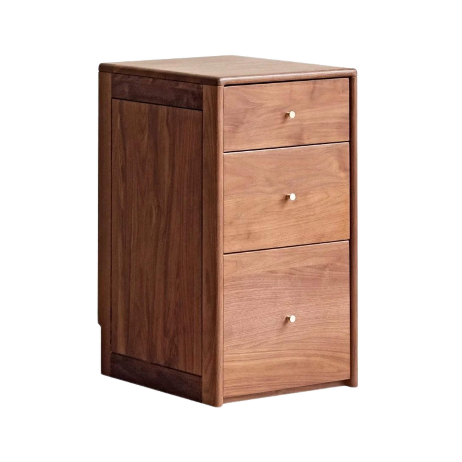Premium Black Walnut Solid Wood Dressing Table Set with Mirror - Elegant Vanity Desk for Bedroom, Makeup & Beauty Organization