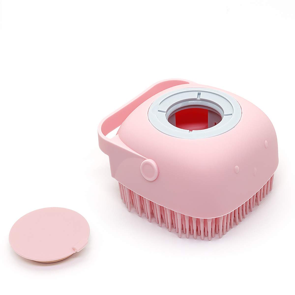 PRT GOLD Premium Silicone Massage Bath Brush & Body Scrubber with Shampoo Dispenser - Exfoliating Bath Sponge for Deep Cleansing, Scalp Massage & Skin Care - Ideal Bathing Tool for Men, Women & Kids - Perfect for Shower, Spa & Relaxation at Home