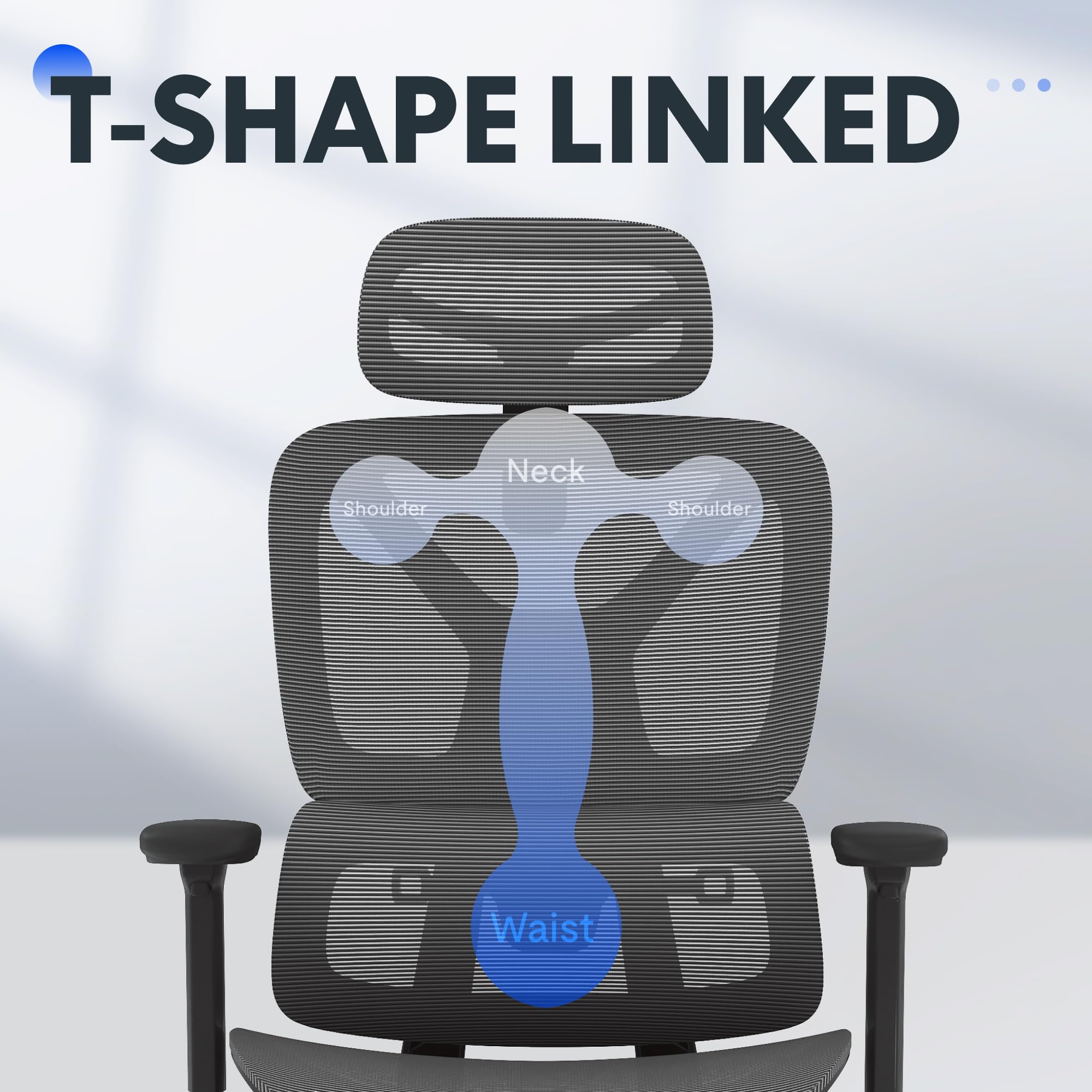 Premium Ergonomic Office Chair with Adjustable 3D Armrests & Footrest - Dynamic Lumbar Support, Recline & Tilt Function, Breathable Mesh Seat - Ideal for Home Office, Gaming & Workspaces - OC4-SD Dark Grey