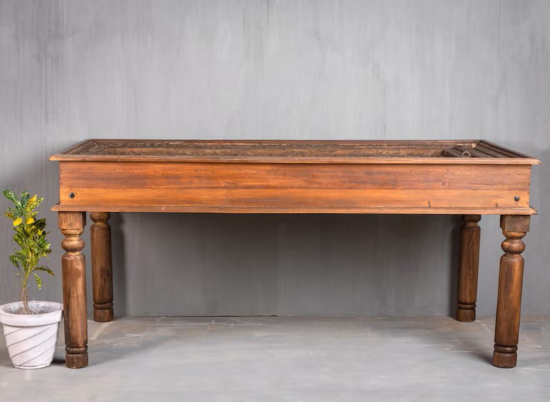 Hand-Carved Solid Wood Traditional Classic Center Table - Perfect for Living Room, Dining Room & Home Decor