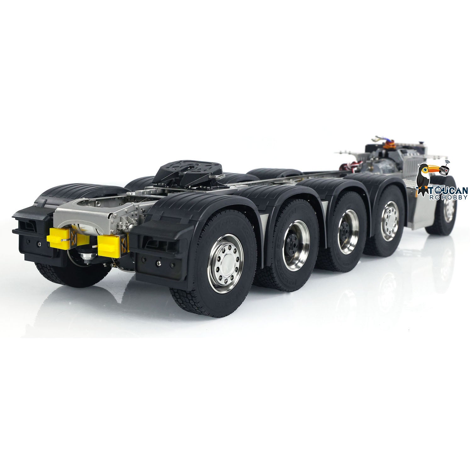1/14 Scale 8x8 & 10x10 770S Metal Chassis for RC Tractor Truck - 3-Speed Transmission with Differential Lock Axles | Remote Control Model Car Parts for Off-Road Crawling & DIY Projects