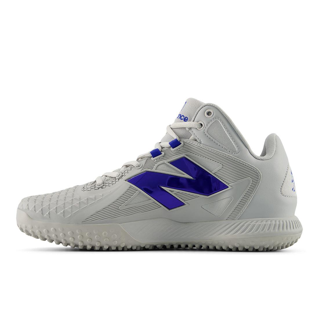 New Balance FuelCell Ohtani 1 Grey/Blue Turf Trainer Shoes for Baseball & Softball - Lightweight Performance Cleats for Men's Sports & Training