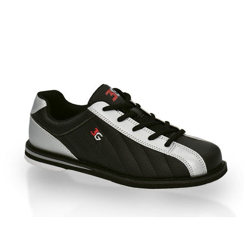 3G Kicks Unisex Bowling Shoes for Men & Women - Black/Silver - Comfortable & Durable for League Play & Casual Bowling