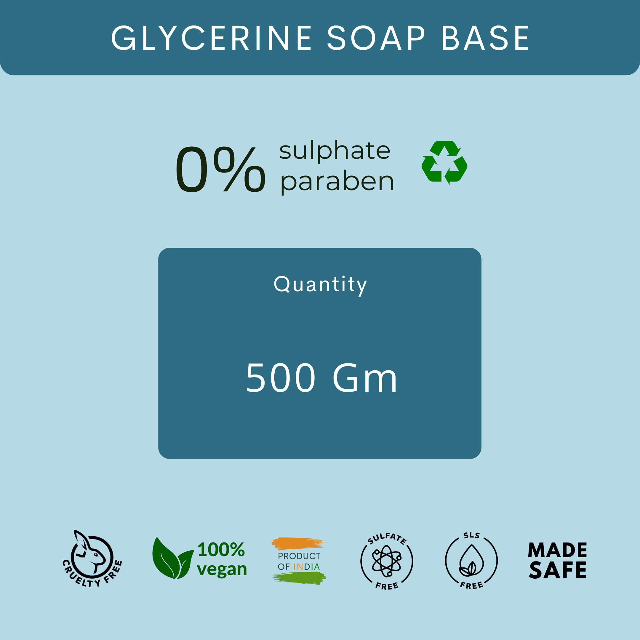 VEDANUM Clear Aloe Vera Soap Base - 500 Gm Sulfate & Paraben Free for Hydrating Skin | Melt & Pour Soap Making | DIY Skincare, Handmade Gifts, Spa Treatments