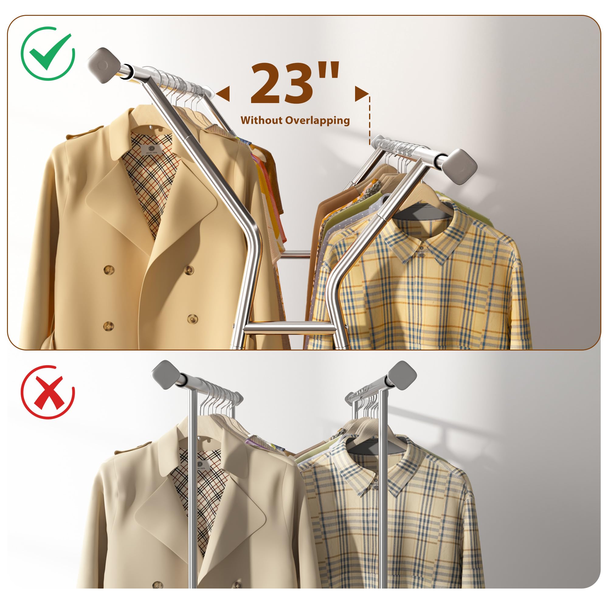 Raybee Heavy Duty Clothes Rack - 600LBS Capacity Commercial Garment Rack with Sturdy Wheels, Adjustable Shelves & Double Rods | Portable Clothing Rack for Retail Stores, Boutiques, Home Closet Organization & Laundry Room Storage